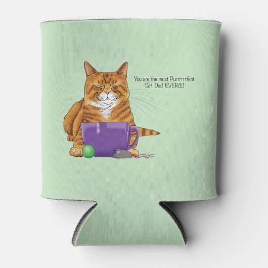 Beste kat vader Vaderdag Blikjeskoeler (Voorkant)