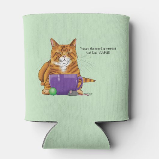 Beste kat vader Vaderdag Blikjeskoeler (Achterkant)