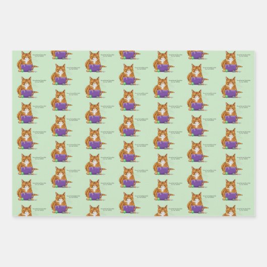 Beste kat vader Vaderdag Inpakpapier Vel (Voorkant)