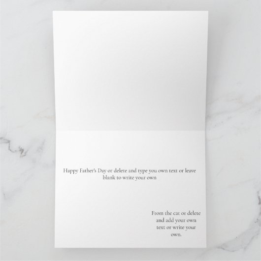 Beste kat vader Vaderdag Kaart (Binnen)