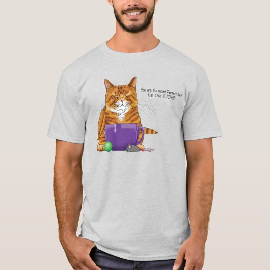 Beste kat vader Vaderdag T-shirt (Voorkant)