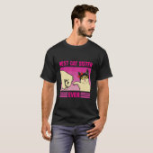 Beste kat zus ooit Funny Cat Lover Shirt voor vrou (Voorkant volledig)