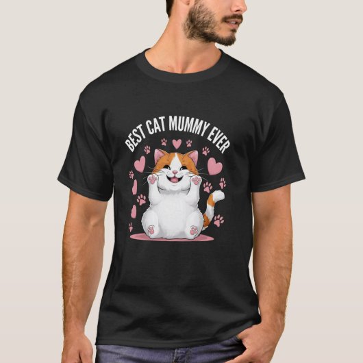 Beste katmummie ooit - Moederdag cadeau - Cute C T-shirt (Voorkant)