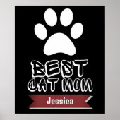 beste kattemoeder, mama personaliseer de naam poster (Voorkant)