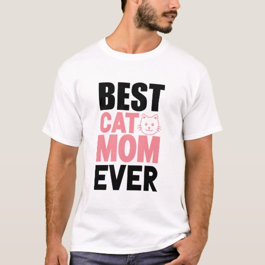 Beste kattemoeder ooit t-shirt (Voorkant)