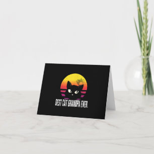 Beste katten-opa ooit Retro katten cadeau Kaart
