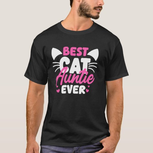 Beste katten tante ooit kitty eigenaar grootmoeder t-shirt (Voorkant)