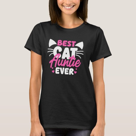 Beste katten tante ooit kitty eigenaar grootmoeder t-shirt (Voorkant)