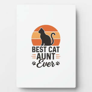Beste katten tante ooit vintage zonsondergang kat fotoplaat