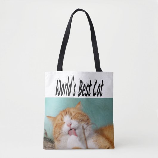 Beste kattenfoto tote bag (Voorkant)