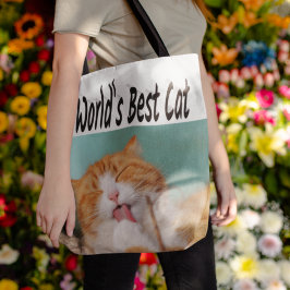 Beste kattenfoto tote bag