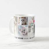 Beste kattenmoeder 8 foto collage koffiemok (Voorkant links)