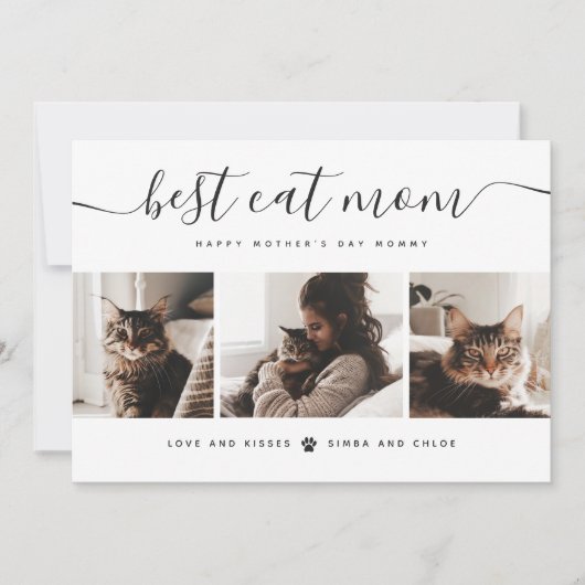 Beste Kattenmoeder: Aangepaste Moederdag Kattenfot Kaart (Voorkant)