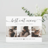 Beste Kattenmoeder: Aangepaste Moederdag Kattenfot Kaart (Staand voorkant)