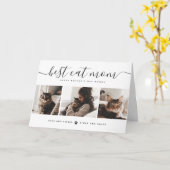 Beste kattenmoeder: aangepaste moedersdag kat foto kaart (Gele Bloem)