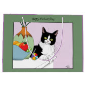 Beste Kattenmoeder Cute Tuxedo Kat Moederdag Groot Cadeauzakje (Achterkant)