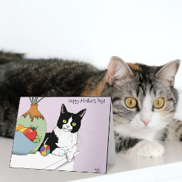Beste Kattenmoeder Cute Tuxedo Kat Moederdag Kaart