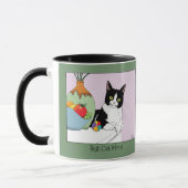 Beste Kattenmoeder Cute Tuxedo Kat Moederdag Mok (Links)