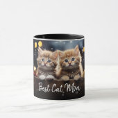 Beste Kattenmoeder Eén Foto Sjabloon Met Fancy Tek Mok (Midden)