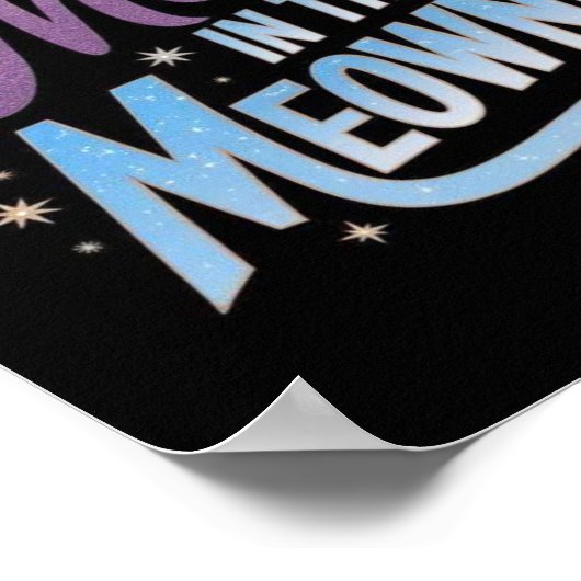 Beste Kattenmoeder in het Meowniverse 🌙🐾✨ Poster (Hoek)