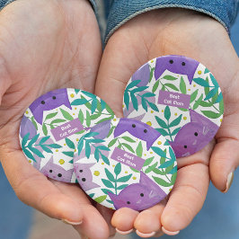 Beste kattenmoeder Katten en takken Ronde Button 7,6 Cm