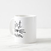 Beste Kattenmoeder Kitty Gezicht Koffiemok (Voorkant links)