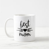Beste Kattenmoeder Kitty Gezicht Koffiemok (Links)