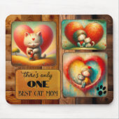 Beste kattenmoeder kunst of foto muismat (Voorkant)