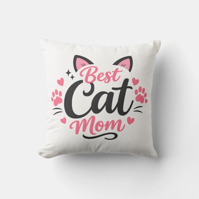 Beste Kattenmoeder Kussen (Voorkant)