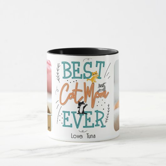 Beste Kattenmoeder Ooit 2 Foto Moederdag Mok (Midden)