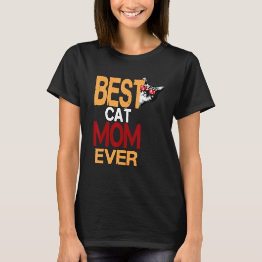 Beste kattenmoeder ooit 2 t-shirt (Voorkant)