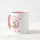Beste Kattenmoeder Ooit Aangepaste Foto Elegante R Mok (Voorkant links)