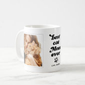 Beste kattenmoeder ooit Aangepaste foto en tekst Koffiemok (Voorkant links)