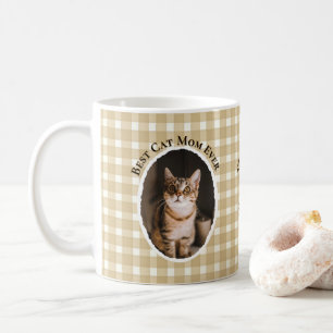 Beste kattenmoeder ooit Aangepaste grappige leuke Koffiemok