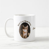 Beste kattenmoeder ooit Aangepaste grappige leuke Koffiemok (Links)