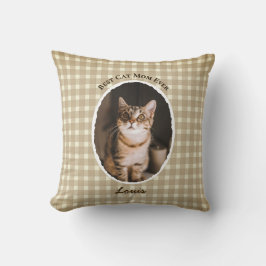 Beste kattenmoeder ooit aangepaste grappige leuke kussen