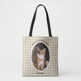 Beste kattenmoeder ooit Aangepaste grappige leuke Tote Bag