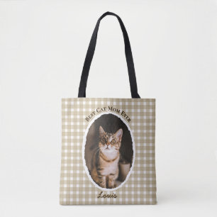 Beste kattenmoeder ooit Aangepaste grappige leuke Tote Bag