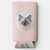 Beste kattenmoeder ooit Aangepaste tekst & 2 foto' Seltzer Blikjeskoeler (Achterkant)