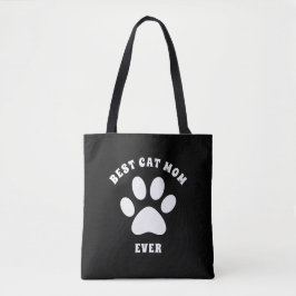 Beste kattenmoeder ooit Aangepaste tekst Gepersona Tote Bag