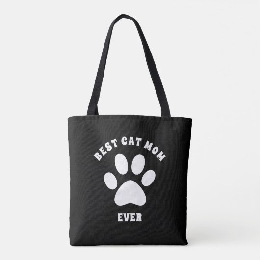Beste kattenmoeder ooit Aangepaste tekst Gepersona Tote Bag (Achterkant)