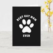 Beste kattenmoeder ooit aangepaste tekst persoonli kaart (Gele Bloem)
