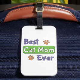 Beste kattenmoeder ooit bagagelabel