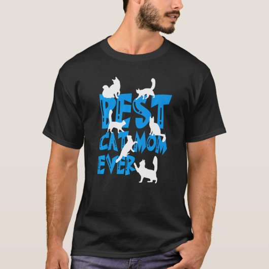 Beste kattenmoeder ooit dier moeders t-shirt (Voorkant)