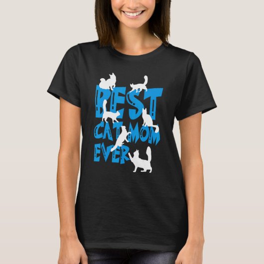 Beste kattenmoeder ooit Dieren Moeders 2 T-shirt (Voorkant)