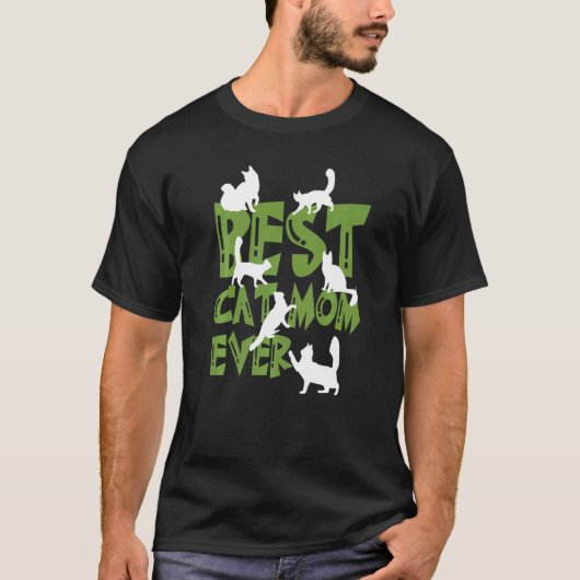 Beste kattenmoeder ooit Dieren Moeders 3 T-shirt (Voorkant)