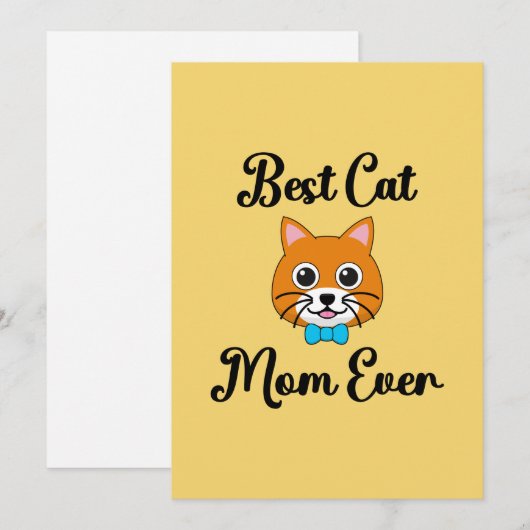 Beste Kattenmoeder Ooit Feestdagenkaart (Voorkant / Achterkant)