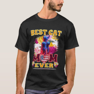 Beste kattenmoeder ooit Funny Vintage Retro Siames T-shirt