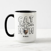 Beste Kattenmoeder Ooit Hart Pootafdruk Huisdier F Mok (Links)