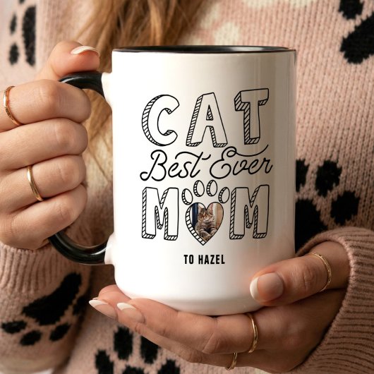 Beste Kattenmoeder Ooit Hart Pootafdruk Huisdier F Mok